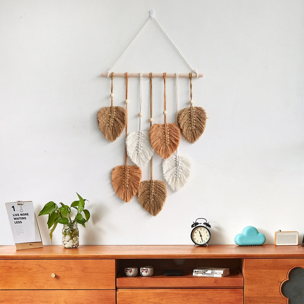 Creative Hand Woven Bohemian Leaf Wall Decoration