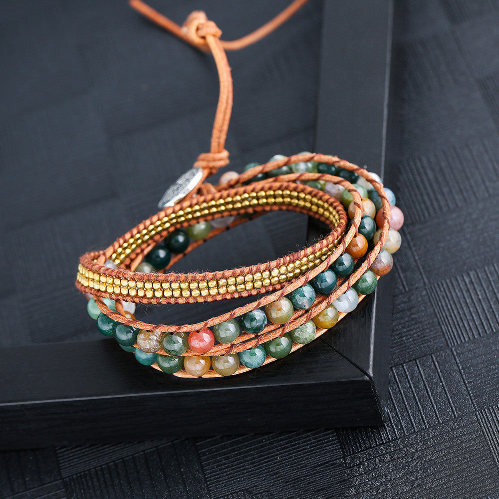 Infinity beaded woven bracelet