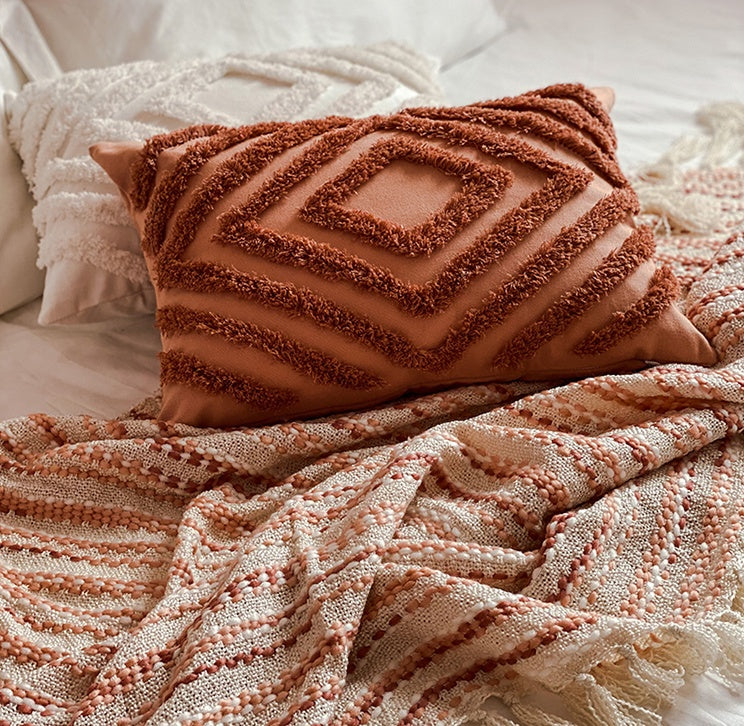 Knitted Handmade Tassel Blanket Bed and Breakfast Cover