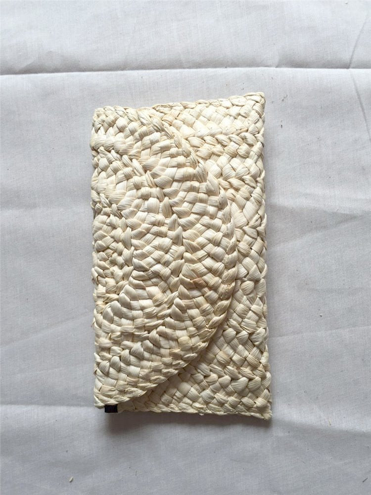 Hand-woven clutch bag