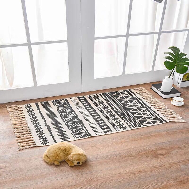 Scandinavian Style Linen & Cotton Rug