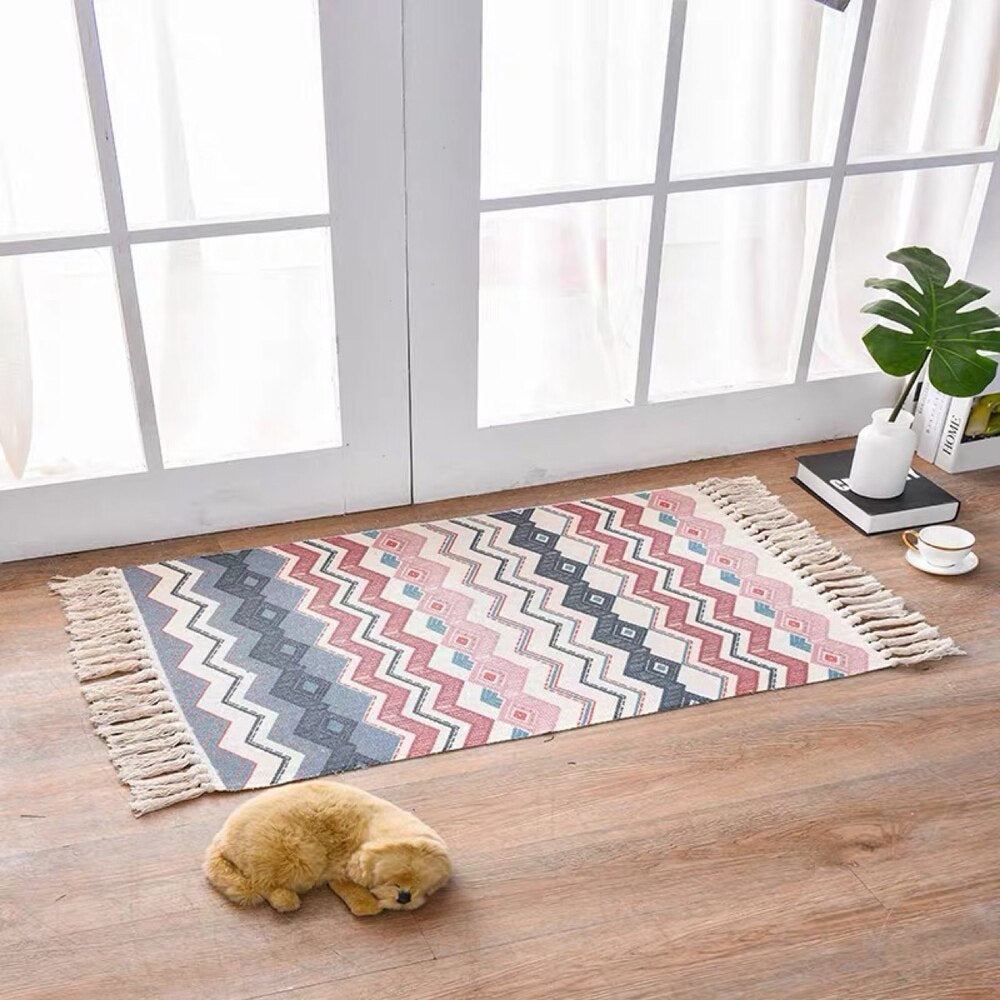 Scandinavian Style Linen & Cotton Rug