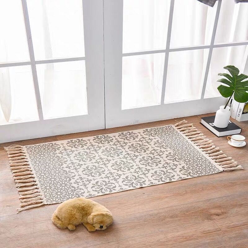 Scandinavian Style Linen & Cotton Rug