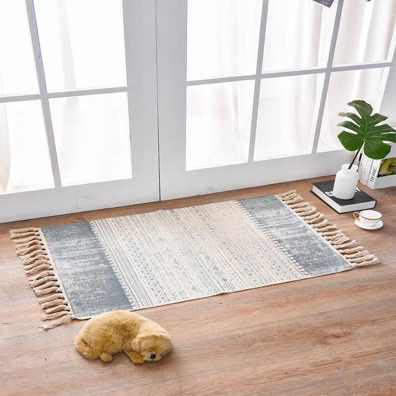 Scandinavian Style Linen & Cotton Rug