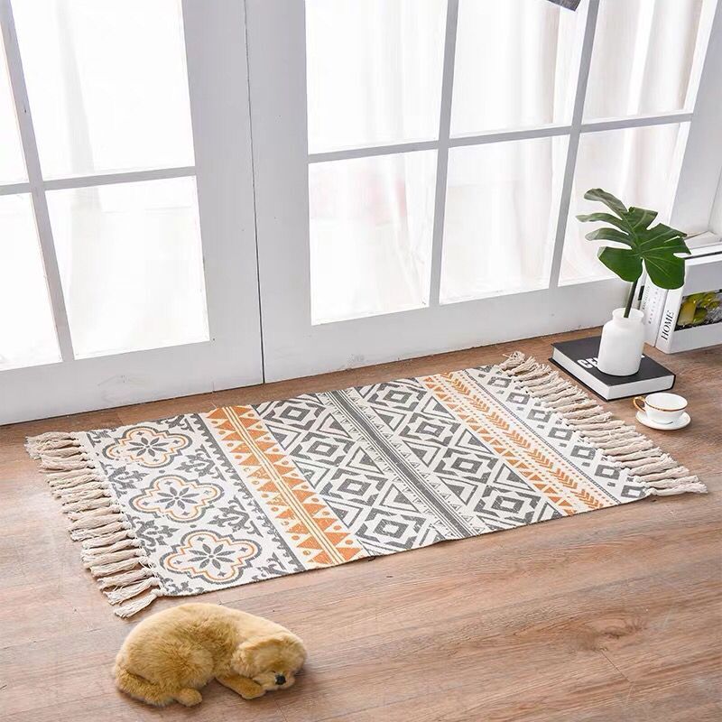 Scandinavian Style Linen & Cotton Rug