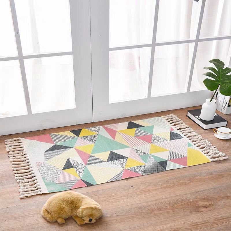 Scandinavian Style Linen & Cotton Rug