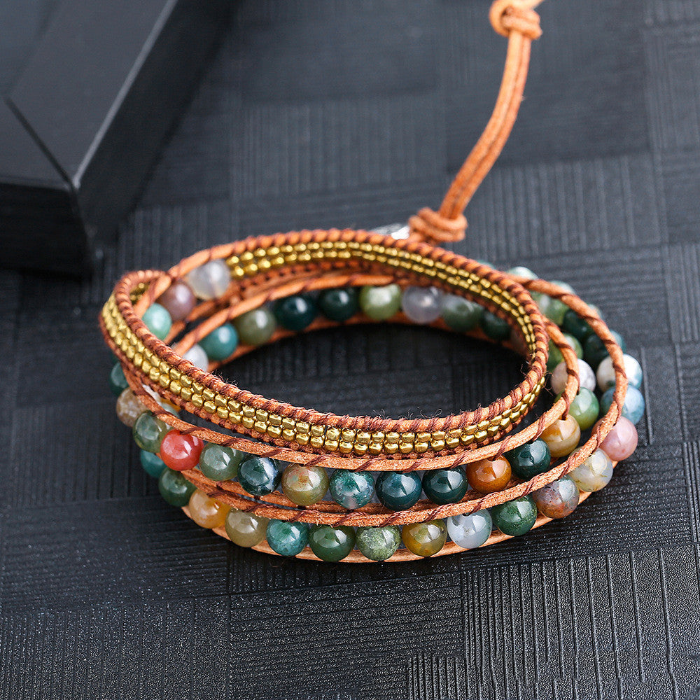 Infinity beaded woven bracelet