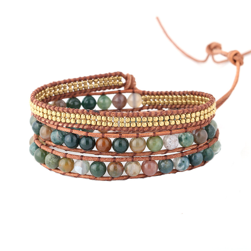 Infinity beaded woven bracelet