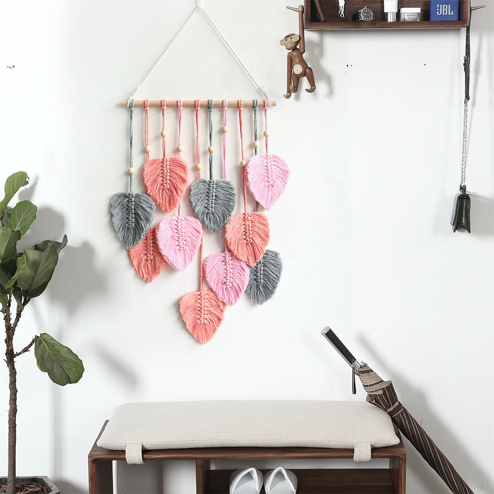 Creative Hand Woven Bohemian Leaf Wall Decoration